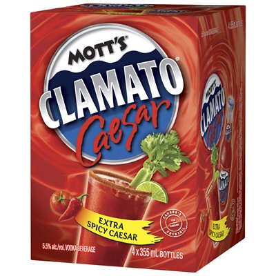 Motts Clamato Caesar Extra Spicy 4 B