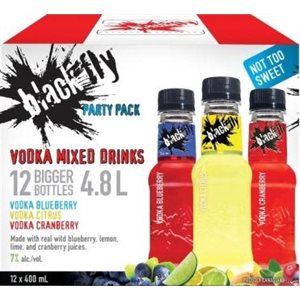Black Fly Vodka Party Pack 12 B