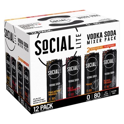 Social Lite Mixed Pack 12 C
