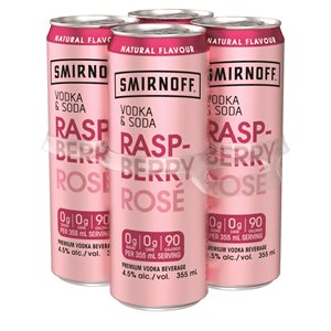 Smirnoff Vodka & Soda Raspberry Rose 4 C