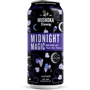 Muskoka Midnight Magic Dark Saison With Pinot Noir Pumace 473ml