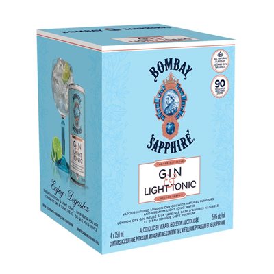 Bombay Sapphire Gin & Light Tonic 4 C