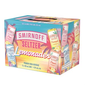 Smirnoff Seltzer Lemonade Variety Pack 12 C