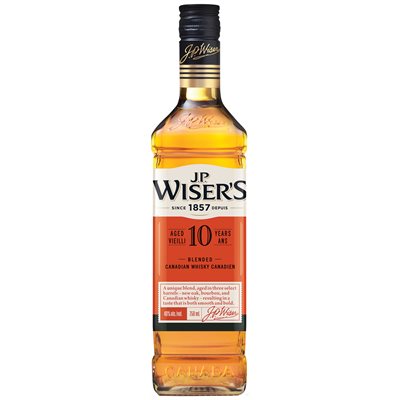 JP Wisers Canadian Whisky 10 YO 750ml