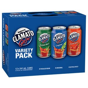 Motts Clamato Caesar Variety Pack 12 C