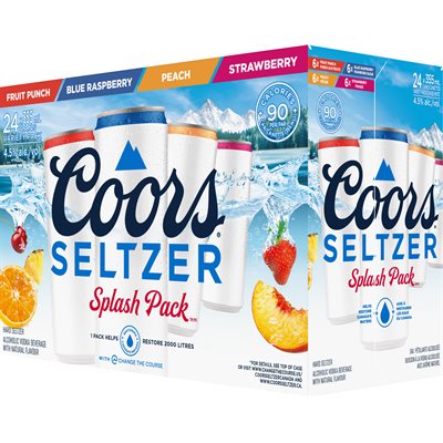 Coors Seltzer Fruit Splash Variety Pack 24 C