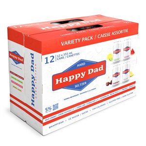 Happy Dad Hard Seltzer Variety Pack 12 C