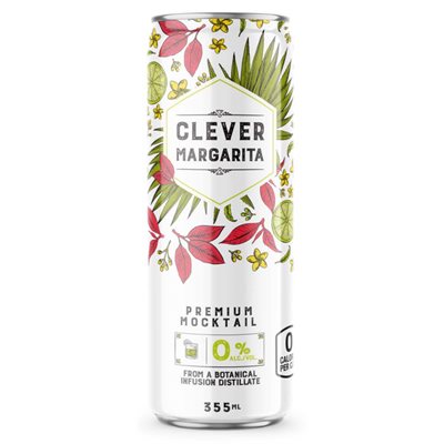 Clever Mocktails 0 Calories Margarita 355ml