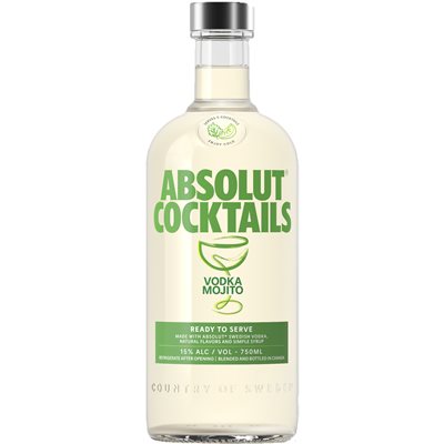 Absolut Vodka Mojito Cocktail 750ml