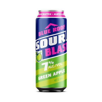 Blue Roof Sour Blast Green Apple 473ml