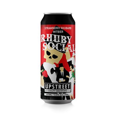 Upstreet Rhuby Social Strawberry Rhubarb Witbier 473ml