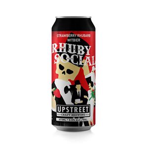 Upstreet Rhuby Social Strawberry Rhubarb Witbier 473ml